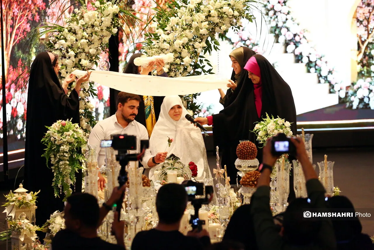 جشن ازدواج ۱۱۰ زوج جوان تهرانی در شب میلاد حضرت عبدالعظیم حسنی