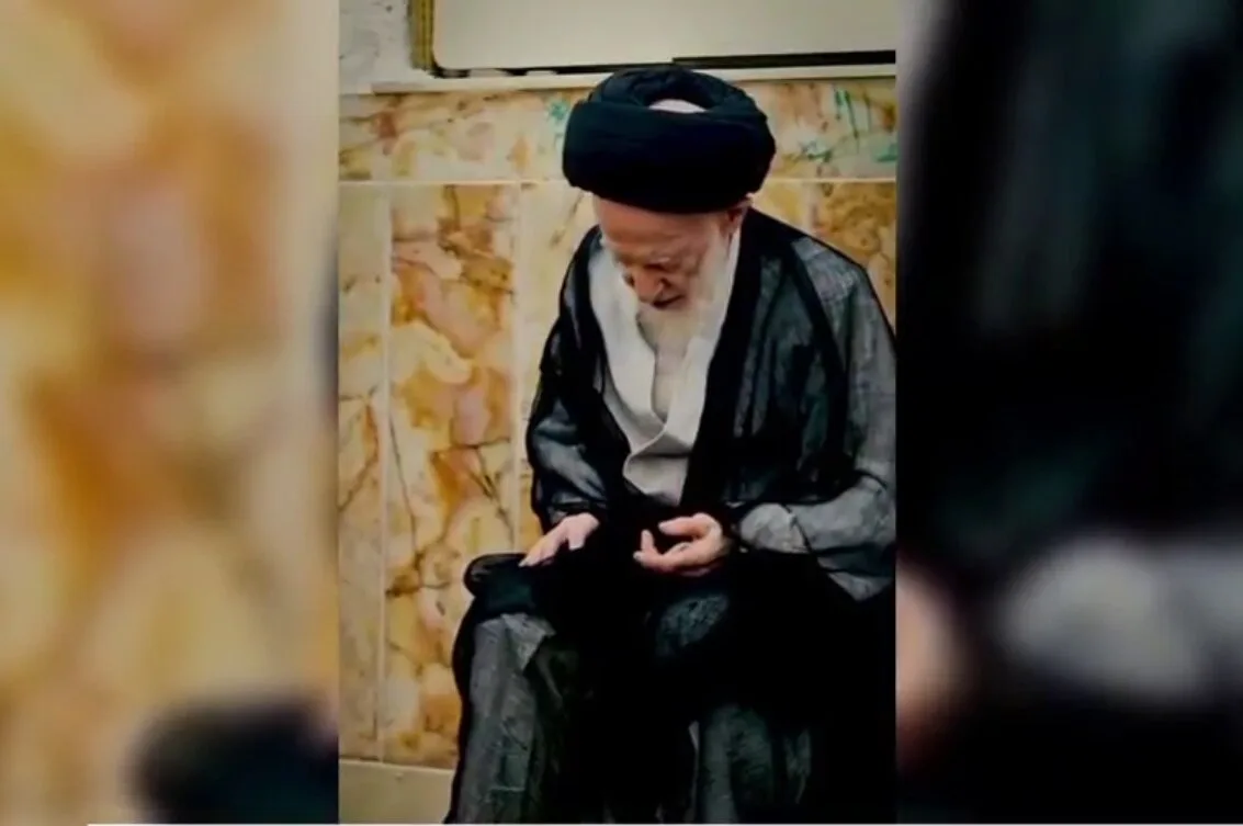 آیت‌الله شبیری زنجانی در حرم حضرت معصومه(س) وداع کرد