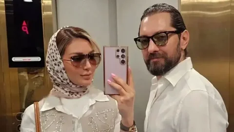 استایل تابستانی مینا مختاری، همسر بهرام رادان در کافه‌ای دنج