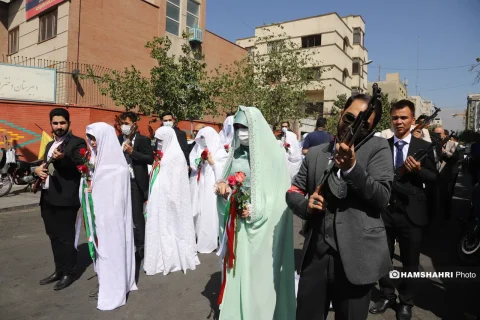 رزمایش جانفدای ایران با پوشش‌های مختلف زنان برگزار شد