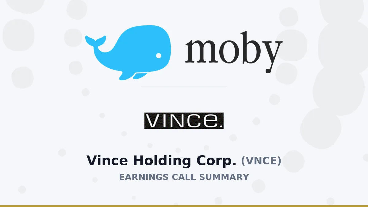 Vince Holding Corp. Faces Serious Challenges in Q2 2026 Earnings Report