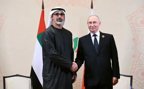 رسالة بوتين إلى رئيس الإمارات: بشرى بتحسن الأوضاع في الشرق الأوسط