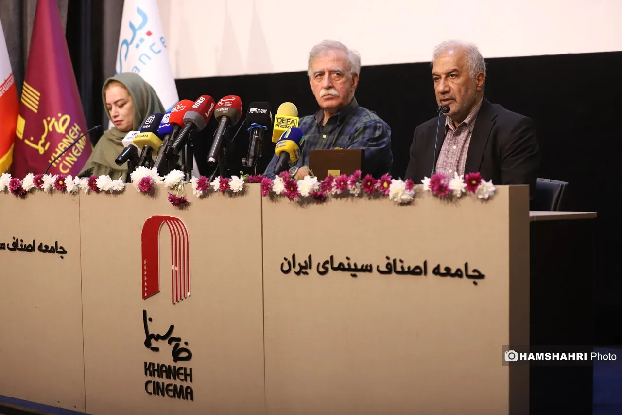 همایون اسعدیان و محمدمهدی عسگرپور در نشست خبری خانه سینما