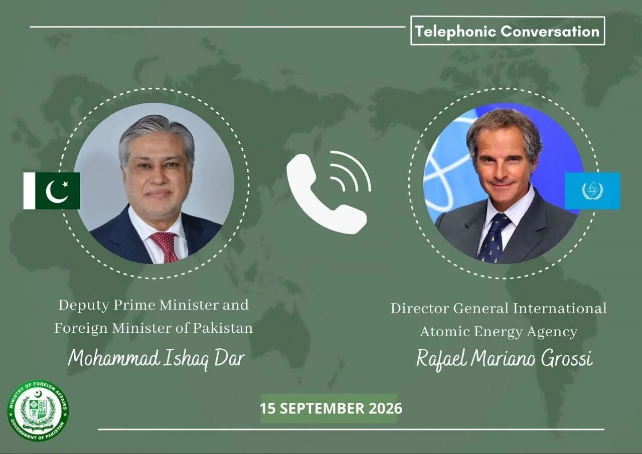 Gespräch von Muhammad Ishaq Dar mit Rafael Grossi über Frieden und das Abkommen von Islamabad