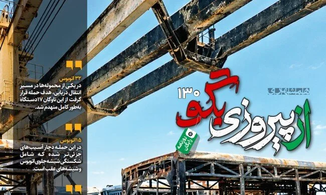 آمریکا ۱۷ اتوبوس جدید تهران را روی کشتی در سواحل عمان زد