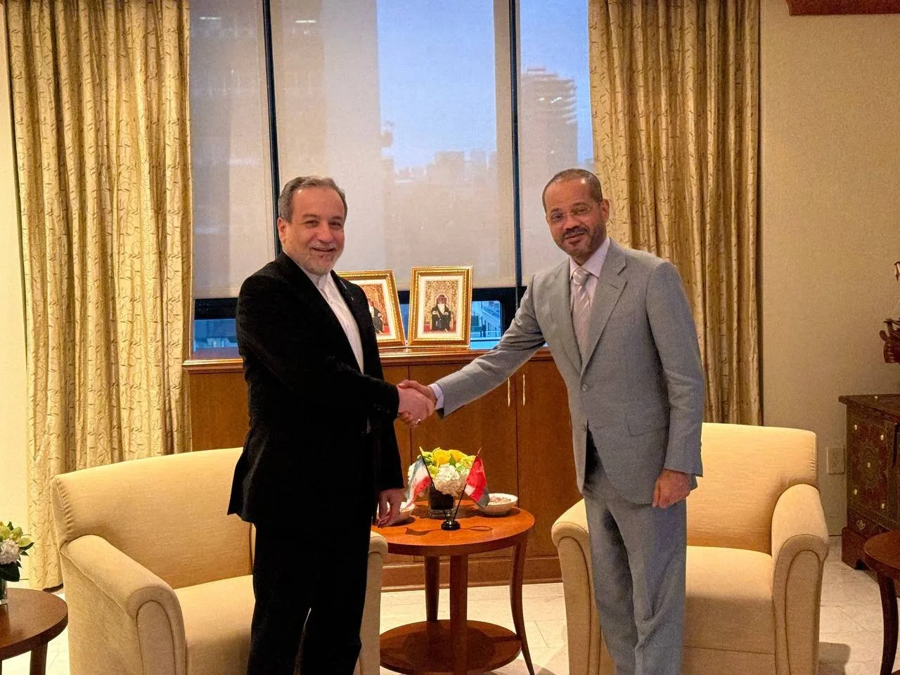 دیدار سید عباس عراقچی و بدر البوسعیدی در حاشیه مجمع عمومی سازمان ملل