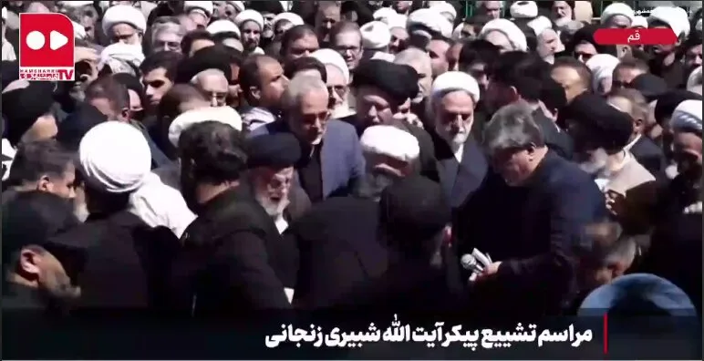 محسنی‌اژه‌ای در مراسم تشییع آیت‌الله شبیری زنجانی حاضر شد