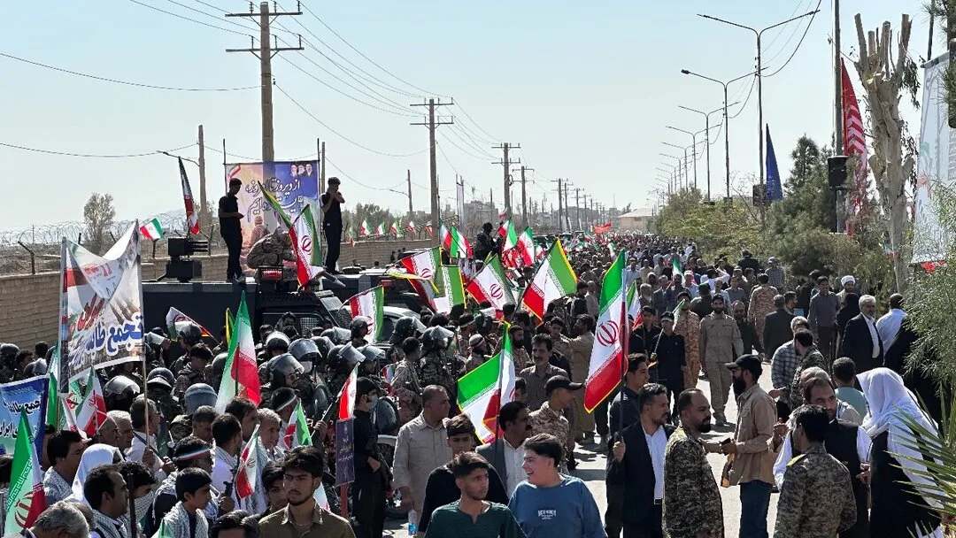 بسیجیان زاهدان در نمایش قوت و انسجام خود در برابر تهدیدها