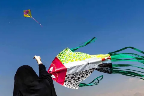 پرواز بادبادک‌ها به یاد کودکان میناب و غزه در پارک پردیس
