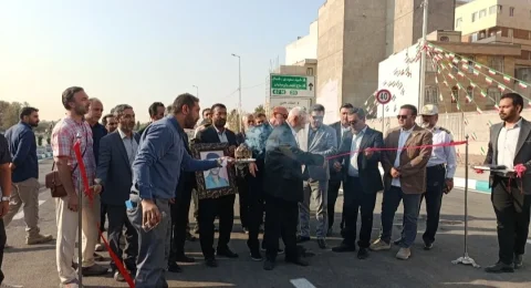 بهره‌برداری از مسیر روگذر بزرگراه یادگار امام(ره) با حضور مسئولان شهری