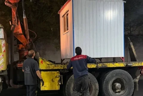 استقرار کانکس‌های نگهبانی در باغ‌راه حضرت زهرا(س) برای ارتقای امنیت عمومی