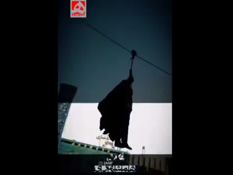 زیپ‌لاین سواری خانم محجبه در میدان امام حسین(ع) و نمازش روی صندلی