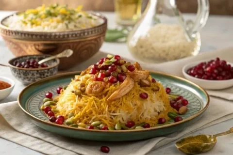 انار پلو شیرازی؛ انتخابی باشکوه برای سفره‌های پاییزی