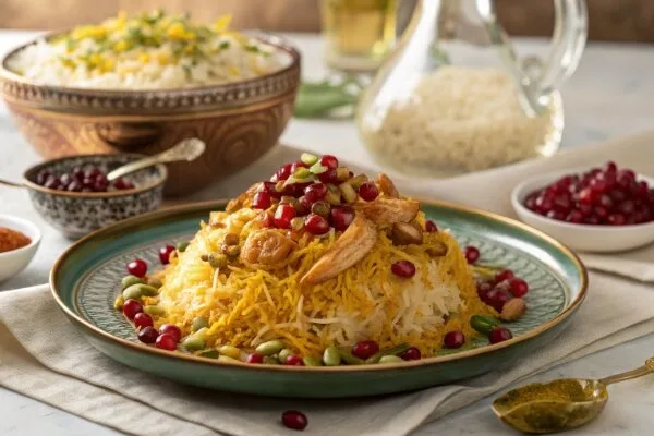 انار پلو شیرازی؛ انتخابی باشکوه برای سفرههای پاییزی