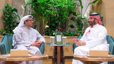 دیدار شیخ منصور بن زاید و محمد بن سلمان؛ نشانه‌ای از نزدیکی دوباره عربستان و امارات