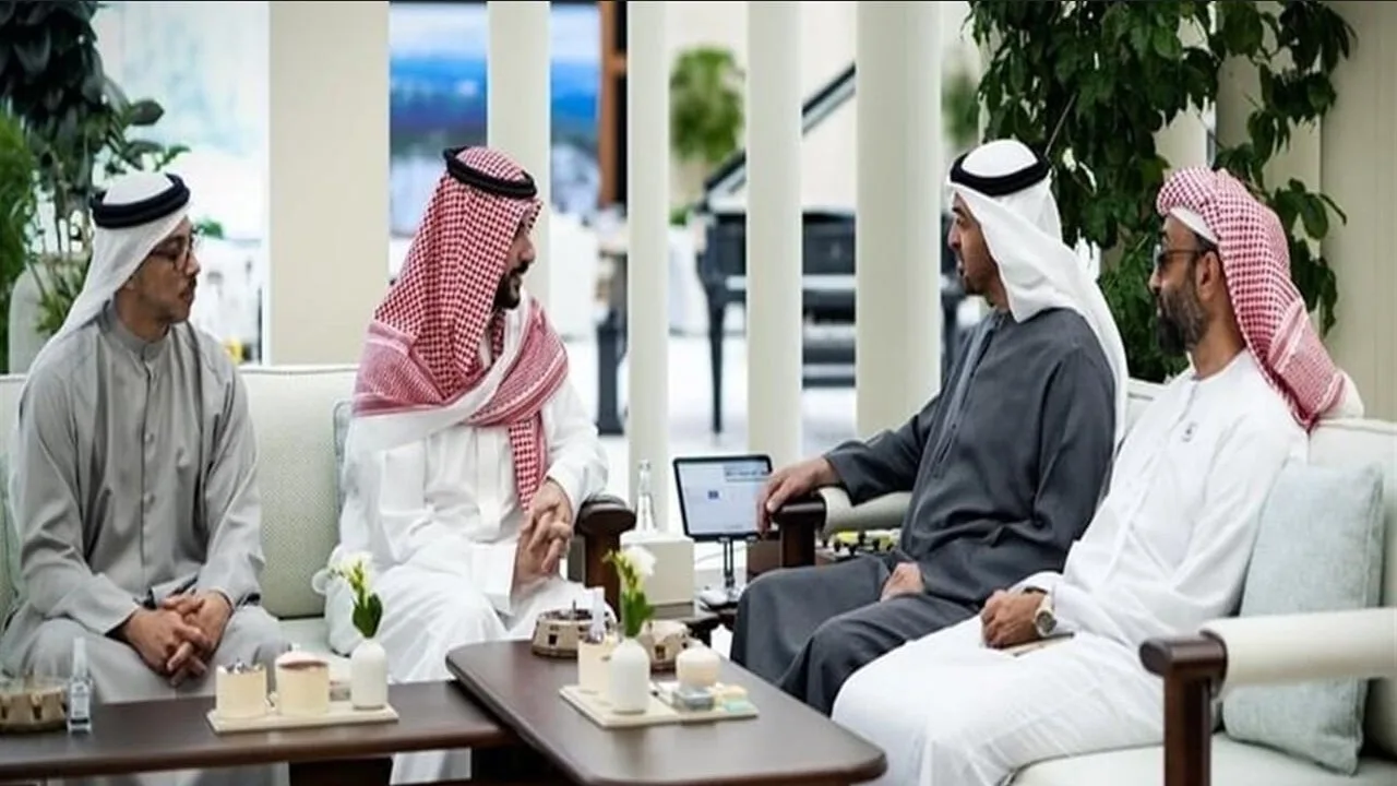 دیدار وزیر دفاع عربستان با رئیس امارات برای تقویت همکاری‌ها
