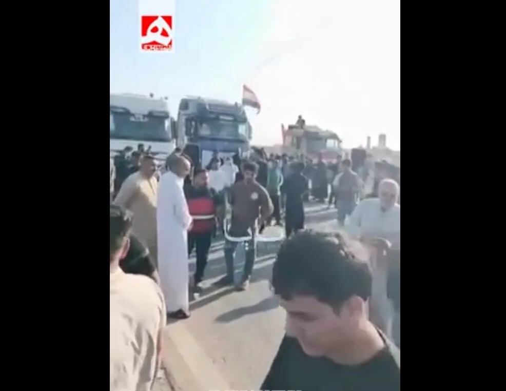 اعتراض اهالی استان میسان عراق به بسته بودن گذرگاه چذابه